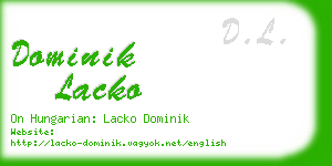 dominik lacko business card
